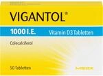 VIGANTOL 1000 I.E. Vitamin D3 Tabletten, 50 St. Tabletten