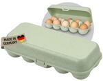 Koziol EGGS TO GO Eierbox f&uuml;r 10 Eier, Aufbewahrungsbox mit Clipverschluss,