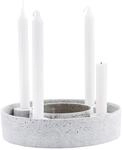 House Doctor Kerzenst&auml;nder The Ring Polystone &Oslash;26cm grau