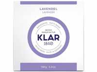 Klar Seifen Badeseife Lavendel 150g, Cosmos zertifiziert, palmölfrei, geeignet für