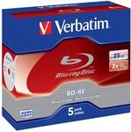 Verbatim BD-RE Single Layer Blu-ray Rohlinge 25 GB Blu-ray-Disc mit 2-facher