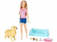 Barbie Mattel FDD43 - Hundemama, Welpen und Puppe