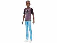 Barbie GDV13 Ken Fashionistas Puppe im Trikot, Puppen Spielzeug ab 3 Jahren