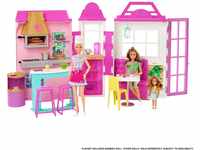 Barbie HBB91 - Cook'n Grill Restaurant Spielset, mit Köchin Puppe, Freundin und
