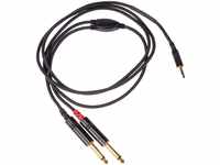 CORDIAL Kabel Y Adapter minijack stereo/2 jack mono 1,5 m Kabel Adapter Essentials