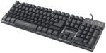 Manhattan 178457 USB-Gaming-Tastatur mit LEDs, 12 Funktionstasten, Metallunterseite,