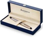 Waterman Expert Tintenroller | Edelstahl | Zierteile aus 23 K Gold| feine Spitze 