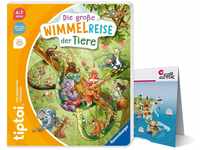 Ravensburger tiptoi Buch - Die große Wimmelreise der Tiere + Kinder Weltkarte...