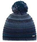 Eisb&auml;r M&uuml;tze Herren & Damen Mikata Pompon Blau - Unisex mit Fleece Futter...
