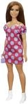 Barbie GRB62 - Fashionistas Vitiligo Puppe (br&uuml;nett) mit Zubeh&ouml;r, mit Kleid...