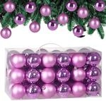 DEUBA&reg; Weihnachtskugeln 54tlg &Oslash; 6cm Kunststoff matt gl&auml;nzend Christbaumkugeln