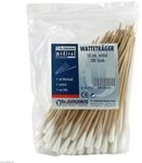 Wattest&auml;bchen Holz 15 cm mittlerer Kopf 100 stk