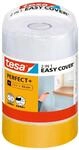 tesa Easy Cover Perfect+ Refill M - 2in1 Malerfolie mit Malerband aus Washi-Papier -