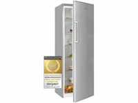 Exquisit Kühlschrank KS350-V-H-040E inoxlook | 331 l Nutzinhalt | Edelstahloptik 