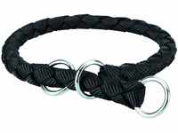 TRIXIE Cavo Zug-Stopp Halsband Größe M: Halsumfang 39–45 cm/ø 12 mm in schwarz -