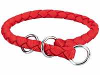 TRIXIE Cavo Zug-Stopp Halsband Größe L: Halsumfang 47–55 cm/ø 18 mm in rot -