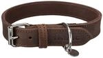 TRIXIE Rustic Halsband Leder Gr&ouml;&szlig;e M: Halsumfang 37&ndash;44 cm/40 mm in Dunkelbraun -