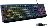 KLIM Chroma Gaming Tastatur QWERTZ DEUTSCH &ndash; USB Kabel, RGB Beleuchtung,...