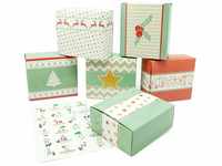 Adventskalender zum Befüllen 24 Schachteln aus Pappe Geschenktüten Weihnachten,