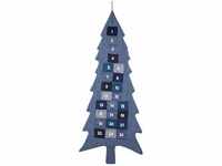 XXL Adventskalender zum Befüllen Weihnachtsbaum aus Stoff zum Aufhängen