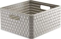 Rotho Country Aufbewahrungskiste 14l in Rattan-Optik, Kunststoff (PP) BPA-frei,