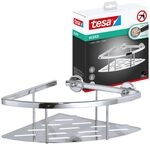 tesa ALUXX Eckablage f&uuml;r die Dusche, Aluminium, verchromt, rostfrei, inkl.