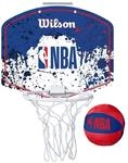 Wilson Mini-Basketballkorb NBA Team Mini Hoop, NBA-Logo, Kunststoff, Rot/Wei&szlig;/Blau