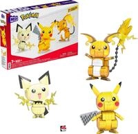 MEGA Pok&eacute;mon Pikachu Evolution Trio - Bauset mit beweglichen...