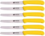 GR&Auml;WE Tafelmesser 6 St&uuml;ck, Messerset zum Schneiden, 6er Pack Br&ouml;tchenmesser,