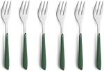 Kuppels Prisma Kuchengabel-Set 6-tlg., 18/0 Edelstahl, Tannengr&uuml;n