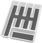 WENKO Besteckkasten Anti-Rutsch 5 F&auml;cher, Besteckeinsatz f&uuml;r Schubladen, 5 x 36.5 x