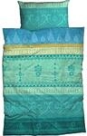 CASATEX Bettw&auml;sche Indi T&uuml;rkis Smaragd Ornamente Mandala Satin, Gr&ouml;&szlig;e:135 cm x