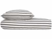 Schiesser Bettwäsche Renforcé Pure Elegance, Farbe: grau und weiß gestreift,