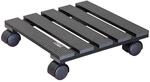 WAGNER Pflanzenroller WPC FSC&reg; 29 x 29 x 8 cm I Blumenroller f&uuml;r Au&szlig;enbereich +