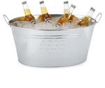 Getr&auml;nkek&uuml;hler Cold Drinks - Zinkwanne 24 Liter - Eiseimer Eisw&uuml;rfelbeh&auml;lter