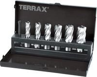 TERRAX Kernbohrer-Satz HSS mit Weldonschaft (3/4") Schnitttiefe 30,0 mm in