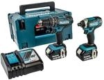 Makita DLX2131TJ Akku-Kombo-Kit 18V (DHP482Z + DTD152Z) 18V / 5,0 Ah, 2 Akkus +
