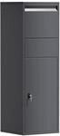 Wiltec Paketkasten Anthrazit 460 x 450 x 1400 mm, Paketbox Zuhause, Private