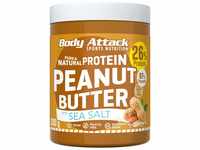 Body Attack Protein Erdnussbutter, Peanut Butter ohne Zucker ohne Zusätze,