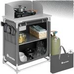 tectake&reg; Camping K&uuml;che faltbar, Campingschrank, Reisek&uuml;che mit Aluminium Gestell,
