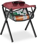 Relaxdays Klapphocker, mit Tasche, bis 120 kg belastbar, faltbar, leicht,