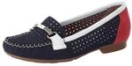 Rieker Slipper & Mokassins f&uuml;r Damen 40065-14 blau Kombi / 14 Gr. 36