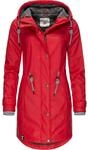 Peak Time Damen Regenjacke Regenmantel Jacke wasserdicht mit Kapuze L60042 Rot21 Gr.
