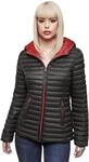 MARIKOO Damen Steppjacke &Uuml;bergangsjacke gesteppte Jacke mit Kapuze Fr&uuml;hjahr Stepp