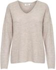 ONLY Damen ONLCAMILLA V-Neck L/S Strickpullover KNT 15204588, Pumice