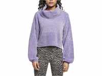 Urban Classics Damen TB4516-Ladies Short Chenille Turtleneck Sweater Sweatshirt,