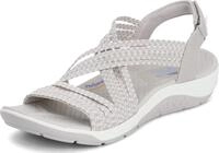 Skechers Damen Reggae Cup OH, SNAP Sandalen, Natural & Taupe Gore, 37 EU