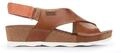 Pikolinos Keilsandalen in Leder MAHON f&uuml;r Frauen Farbe BRANDY