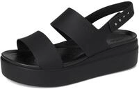 Crocs Herren Brooklyn Low Wedge Sandalen, Black/Black, 36/37 EU