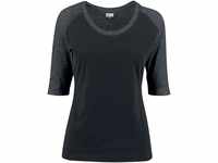 Urban Classics Damen 3/4 Contrast Raglan Tee T-Shirt, black/charcoal, XL
